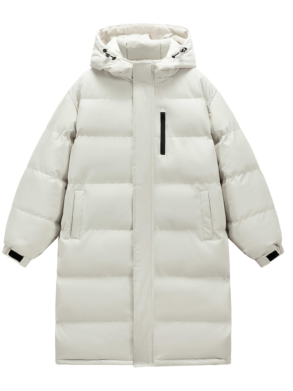 Manteau pour homme, à capuche, blanc ivoire
