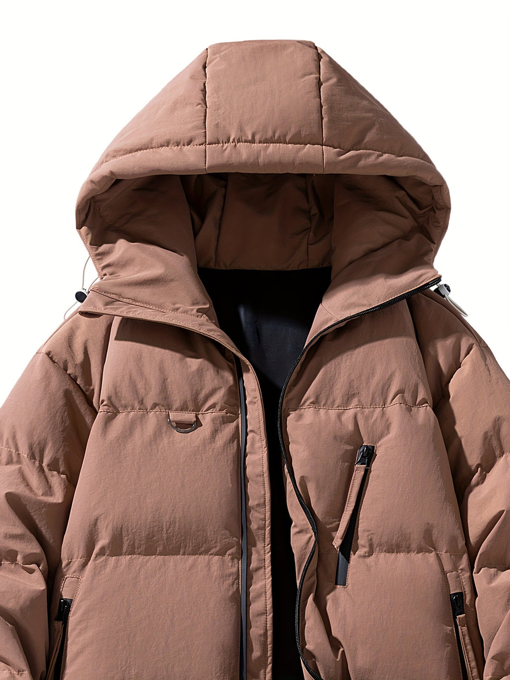 Veste pour homme, à capuche, couleur café