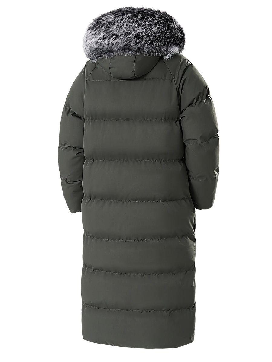 Veste en fausse fourrure, à capuche, vert fougère, photo 7