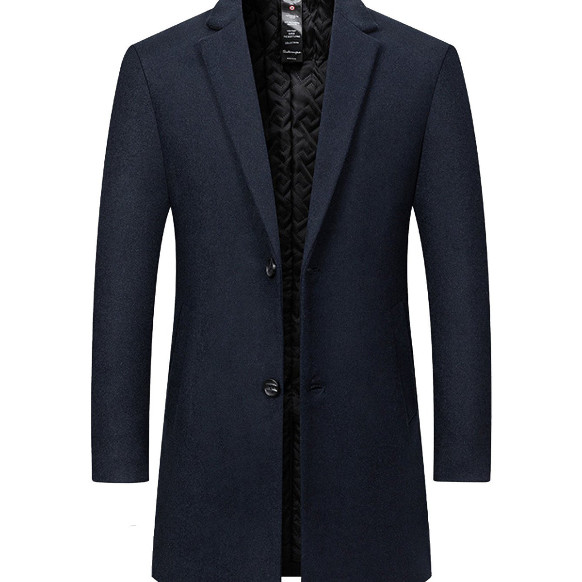 Veste matelassée, 25 % laine, velours, coloris bleu marine Image