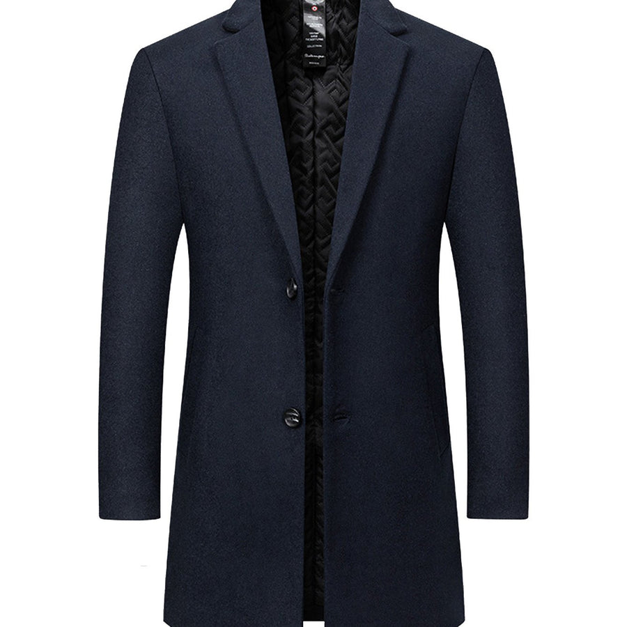 Veste matelassée, 25 % laine, velours, coloris bleu marine