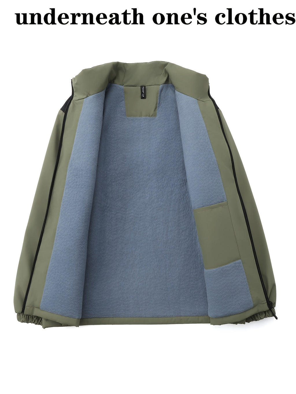 Veste pour homme, à col montant, noir et gris