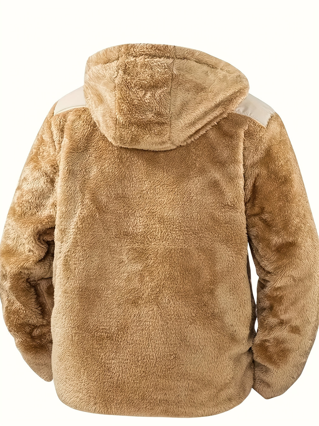 Veste pour homme, à capuche, brun jaunâtre