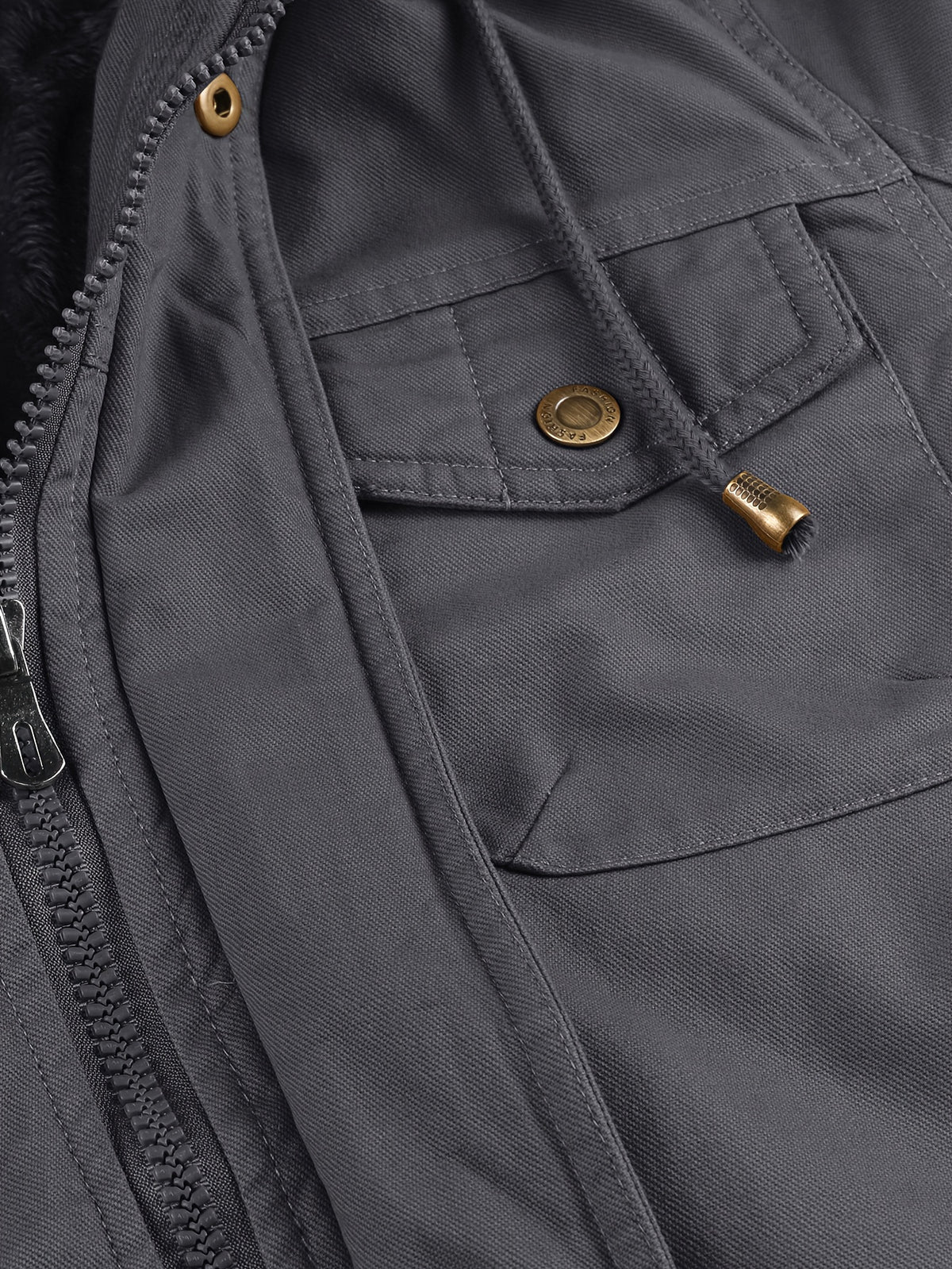 Veste mi-long pour homme, à capuche