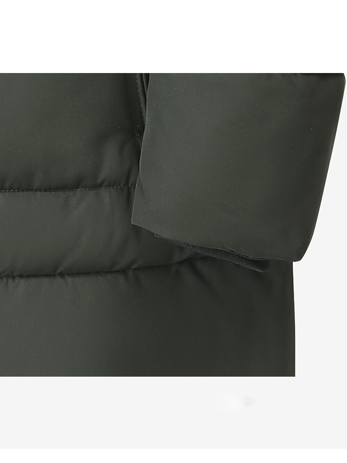 Pardessus matelassé long pour homme, à capuche