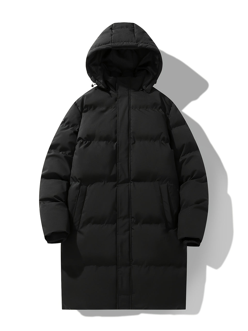Manteau matelassé pour homme, grandes tailles, à capuche