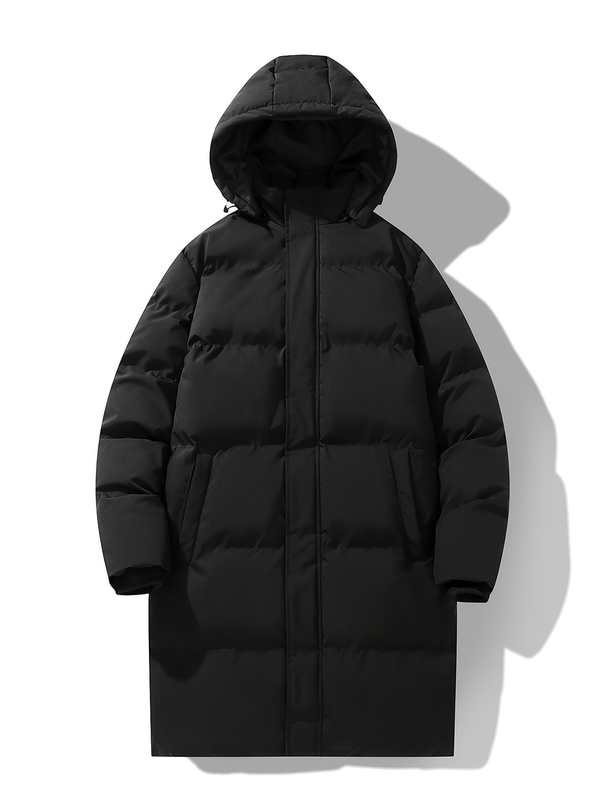 Manteau matelassé pour homme, grandes tailles, à capuche