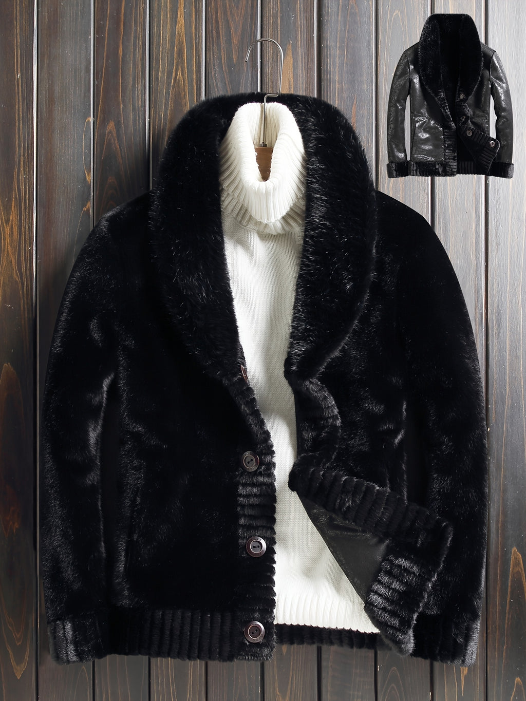 Veste en fausse fourrure longue, réversible, photo 16