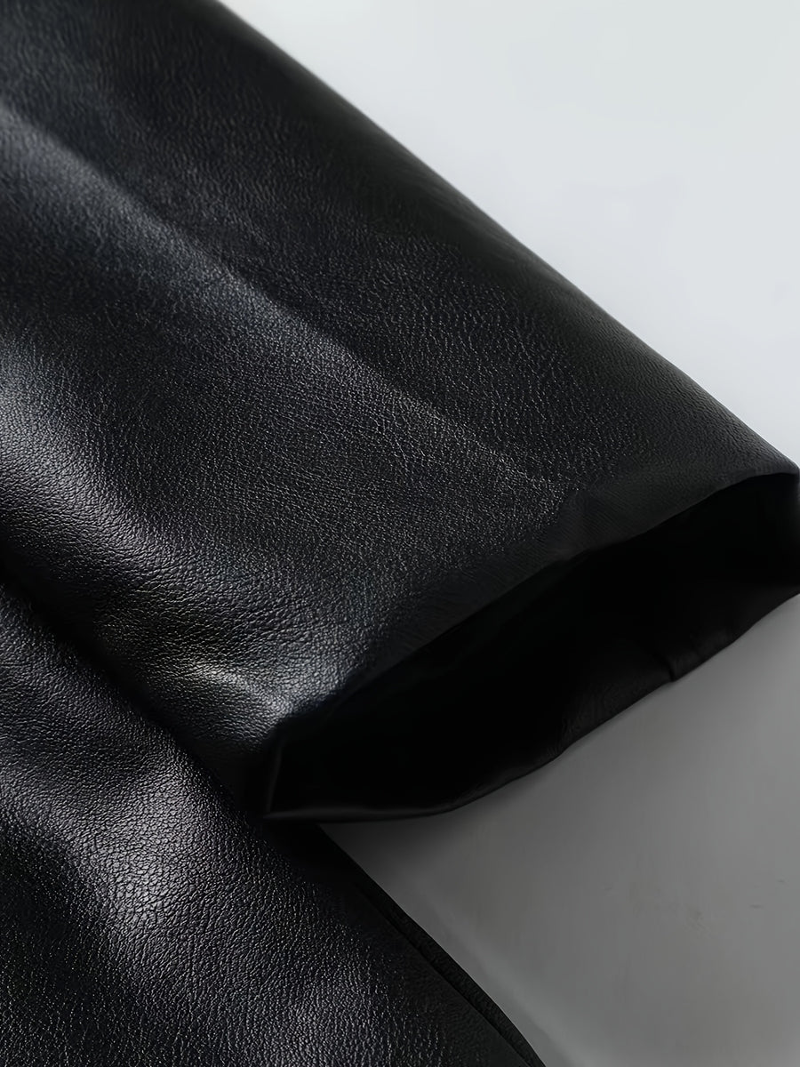 Parapluie Long pour Hommes - Manteau Chaud à Double Boutonnage pour Automne/Hiver avec Col Ajustable & Poches Latérales, Style Décontracté Urbain | Finition Brillante, détail du vêtement