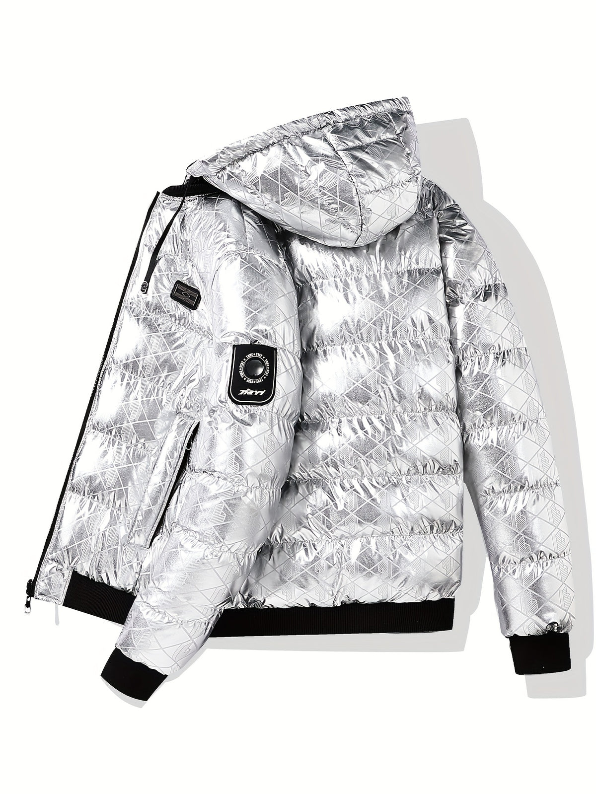 Veste pour homme, à rayures, à capuche