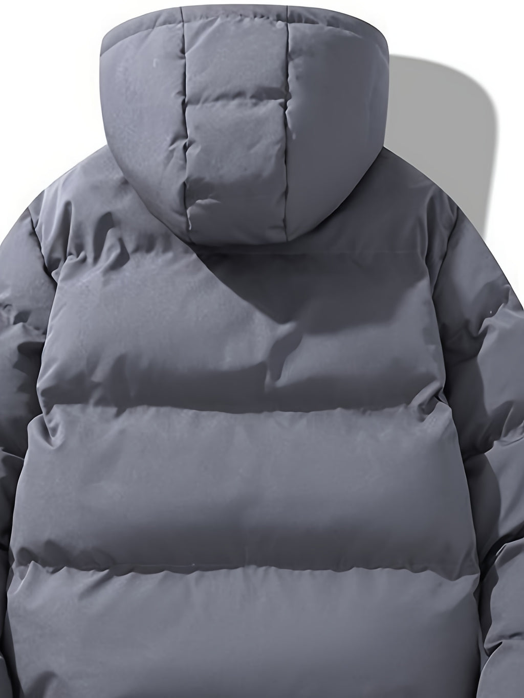 Manteau matelassé pour homme, coupe-vent, à capuche, gris