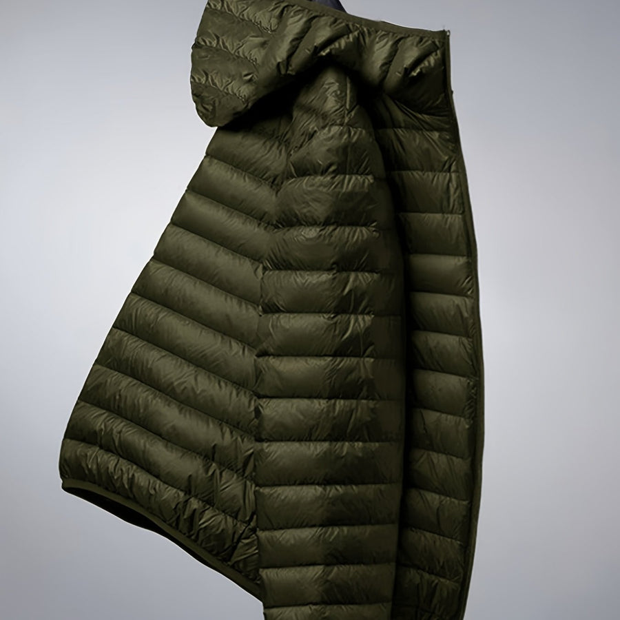 Veste matelassée, à capuche, vert olive, coloris vert olive