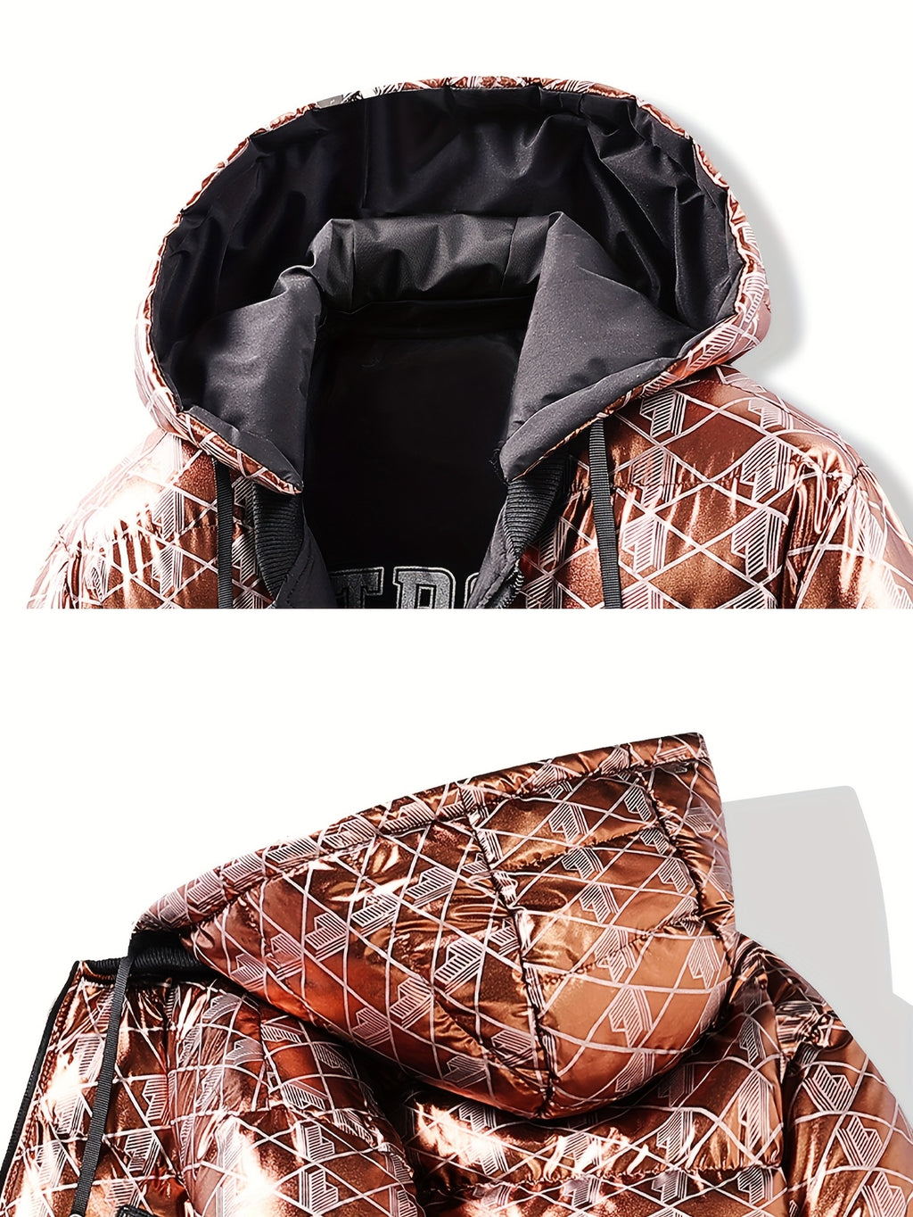 Veste pour homme, à rayures, à capuche