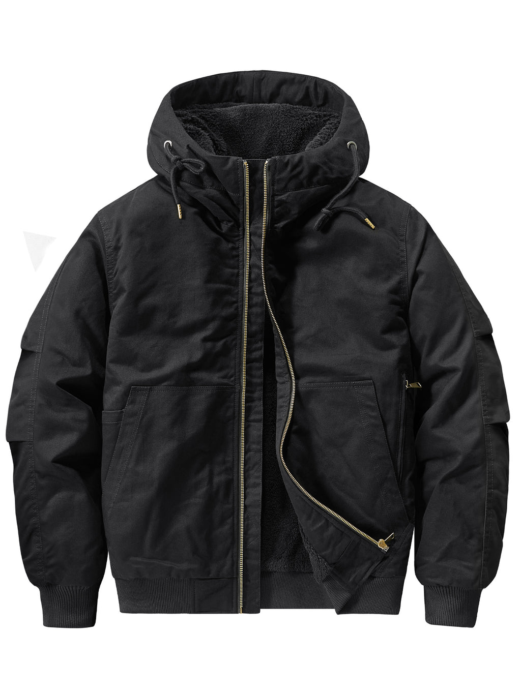 Blouson pour homme, polaire, à capuche