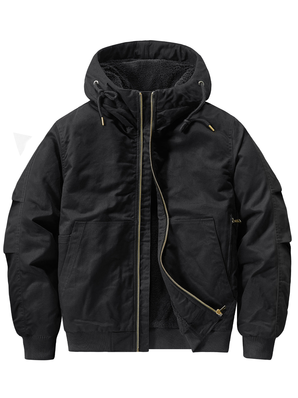 Blouson pour homme, polaire, à capuche