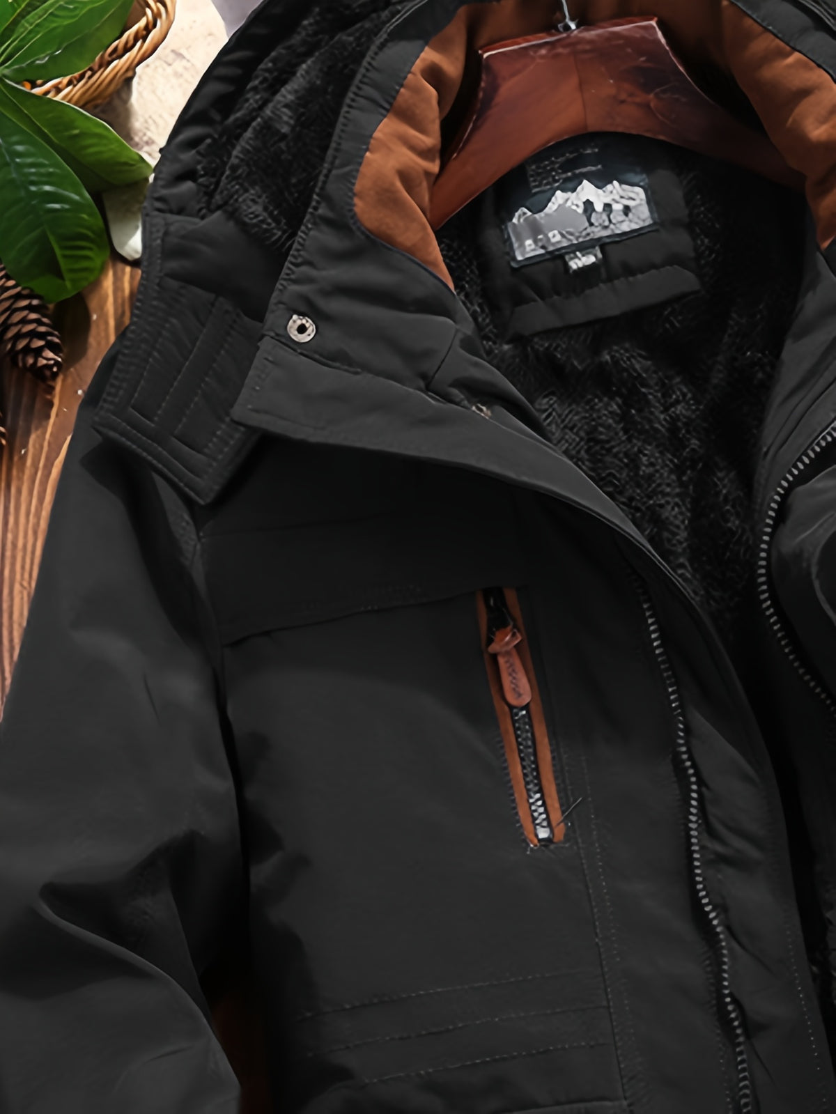 Veste pour homme, polaire, à capuche, bleu foncé