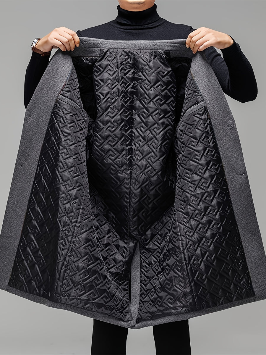 Trench en laine long, 48,1 % laine, velours, photo 7