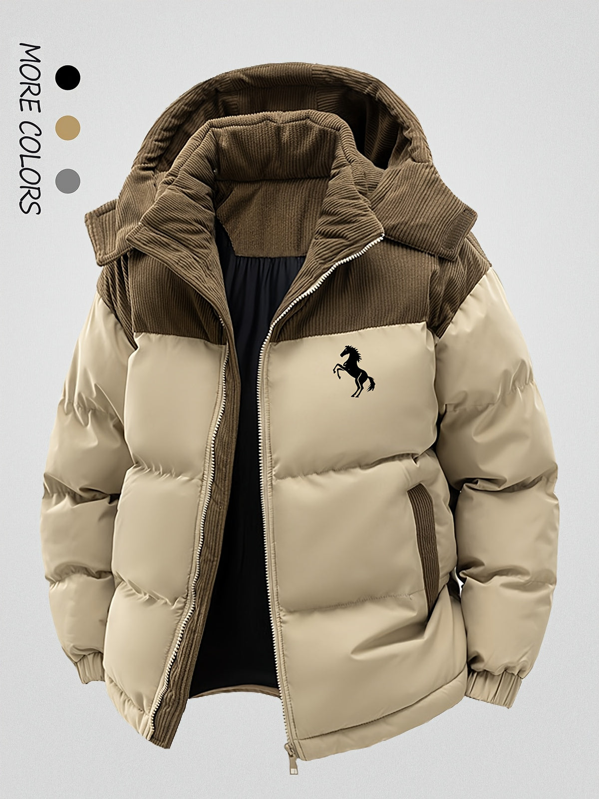 Manteau pour homme, à capuche, modele 9