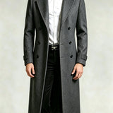 Manteau, coupe-vent, à revers, coloris gris foncé