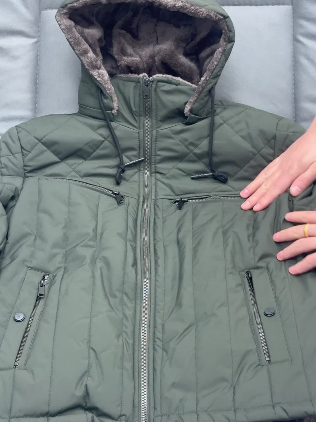 Veste pour homme, polaire, à capuche