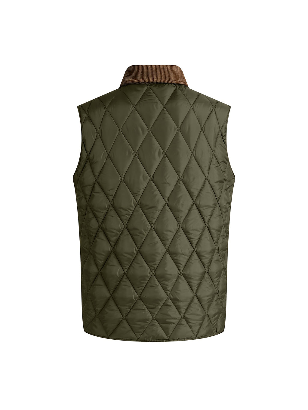 Manteau matelassé, coupe-vent, à revers, vert, photo 11