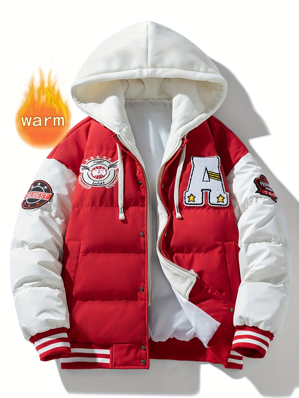 Veste long pour homme, à capuche, rouiller