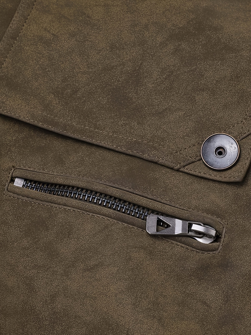 Veste, à col montant, brun, détail du vêtement