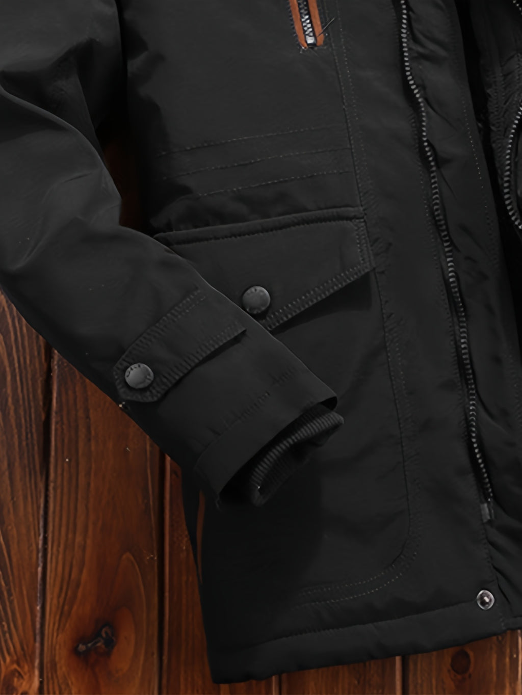 Veste pour homme, polaire, à capuche, bleu foncé