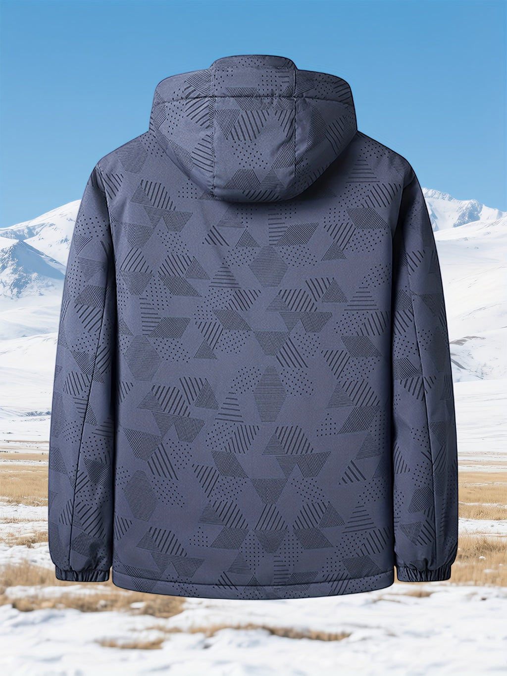 Veste pour homme, coupe-vent, à capuche, bleu