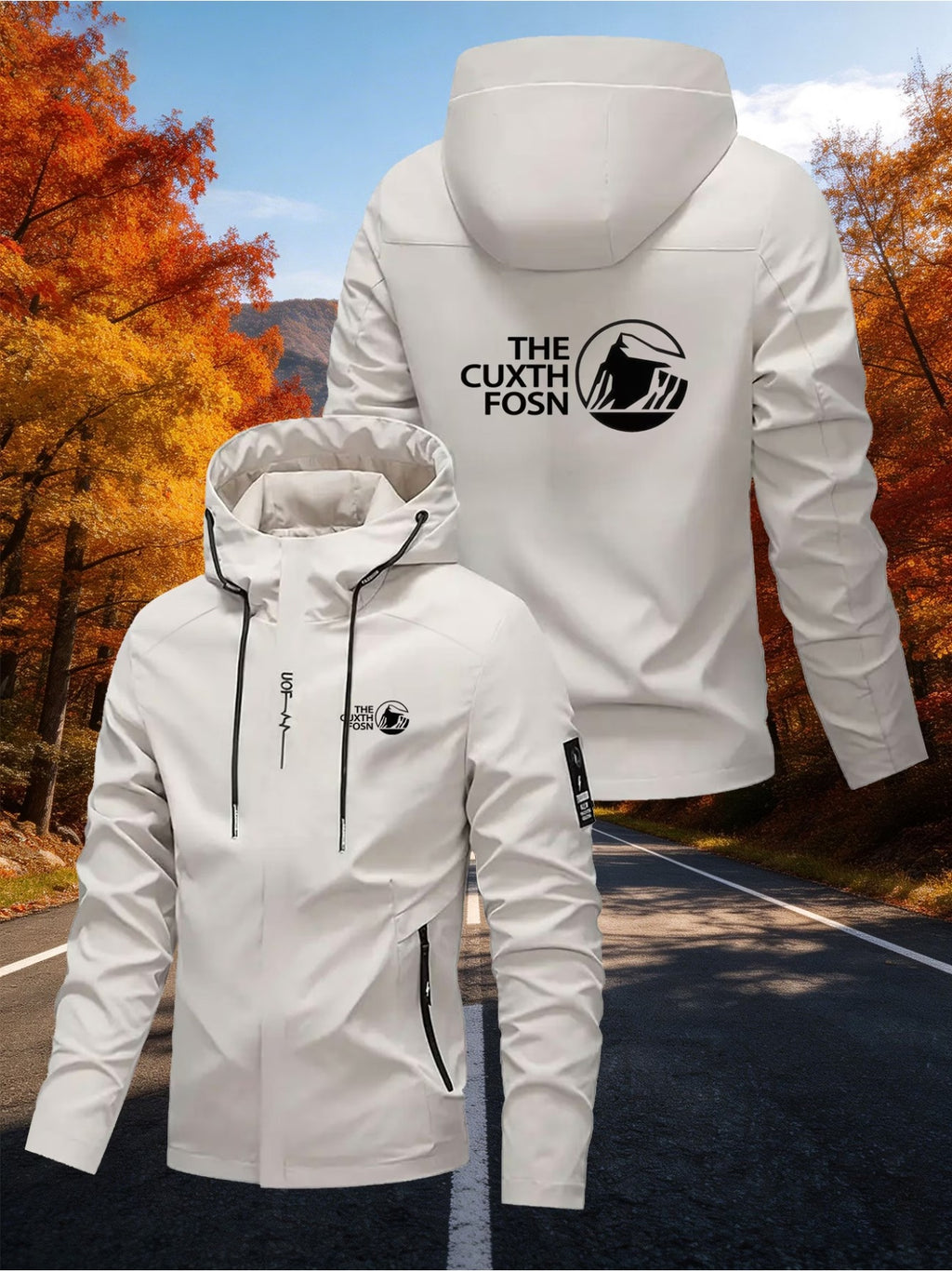 Veste pour homme, à capuche, paon bleu