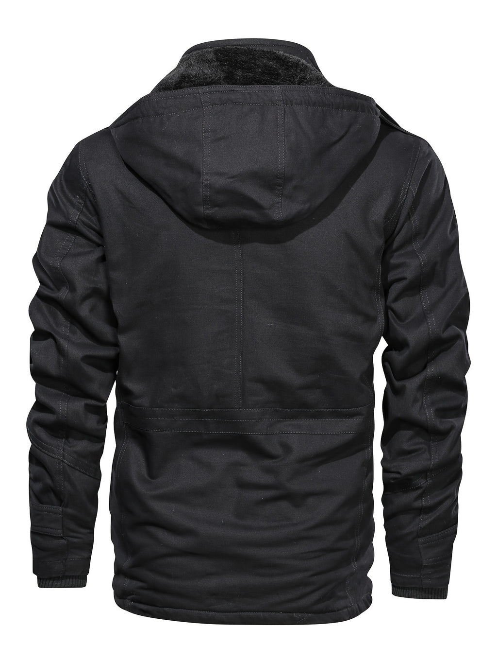 Veste mi-long pour homme, coupe-vent, à capuche