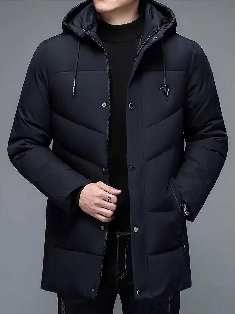 Veste longue, capuche amovible