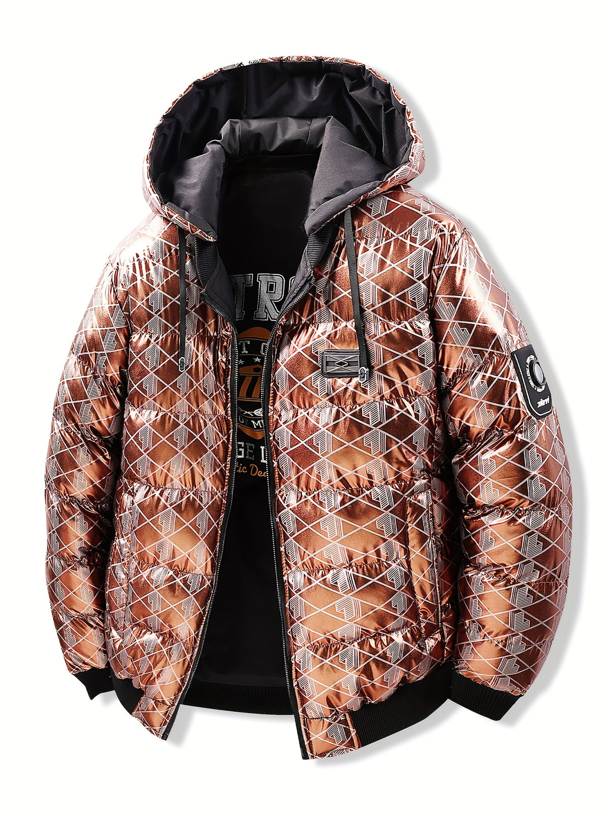 Veste pour homme, à rayures, à capuche