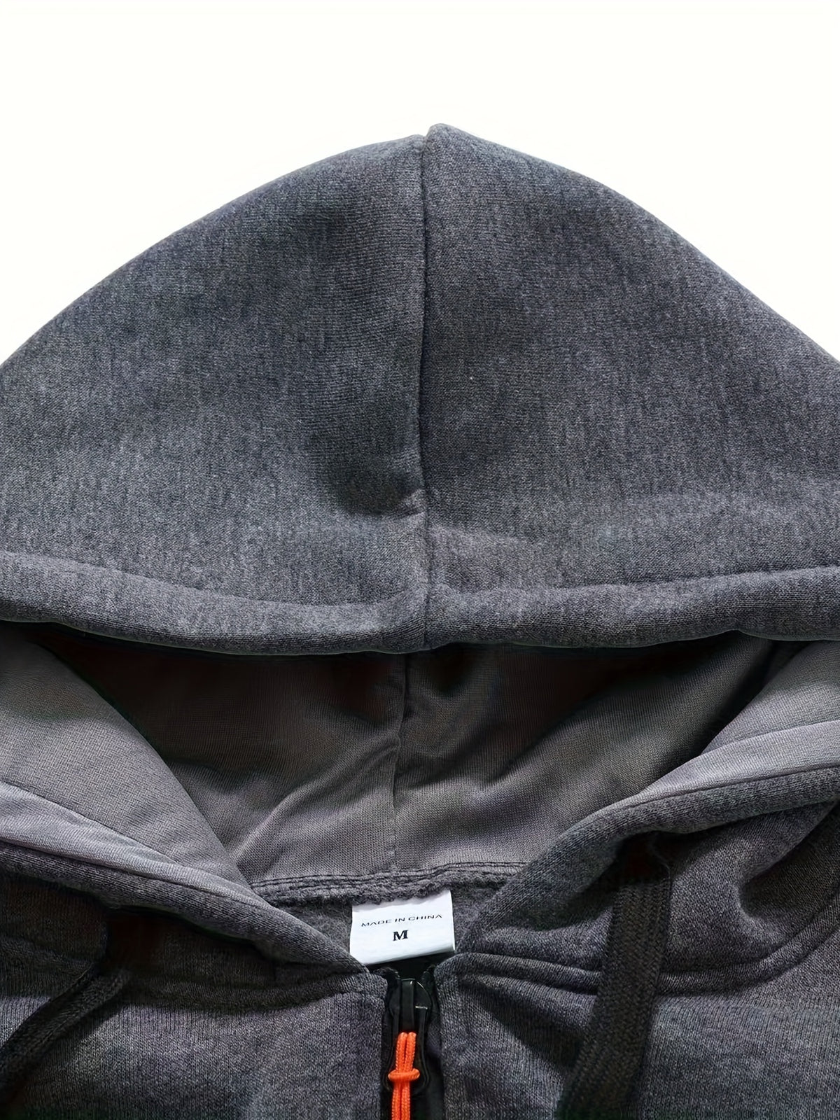 Veste long pour homme, à capuche, gris foncé