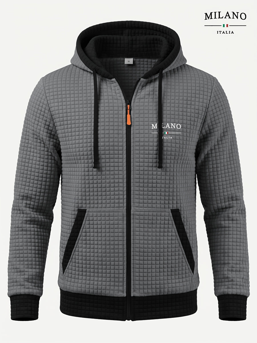 Veste, à carreaux, à capuche, ho noir, photo 10