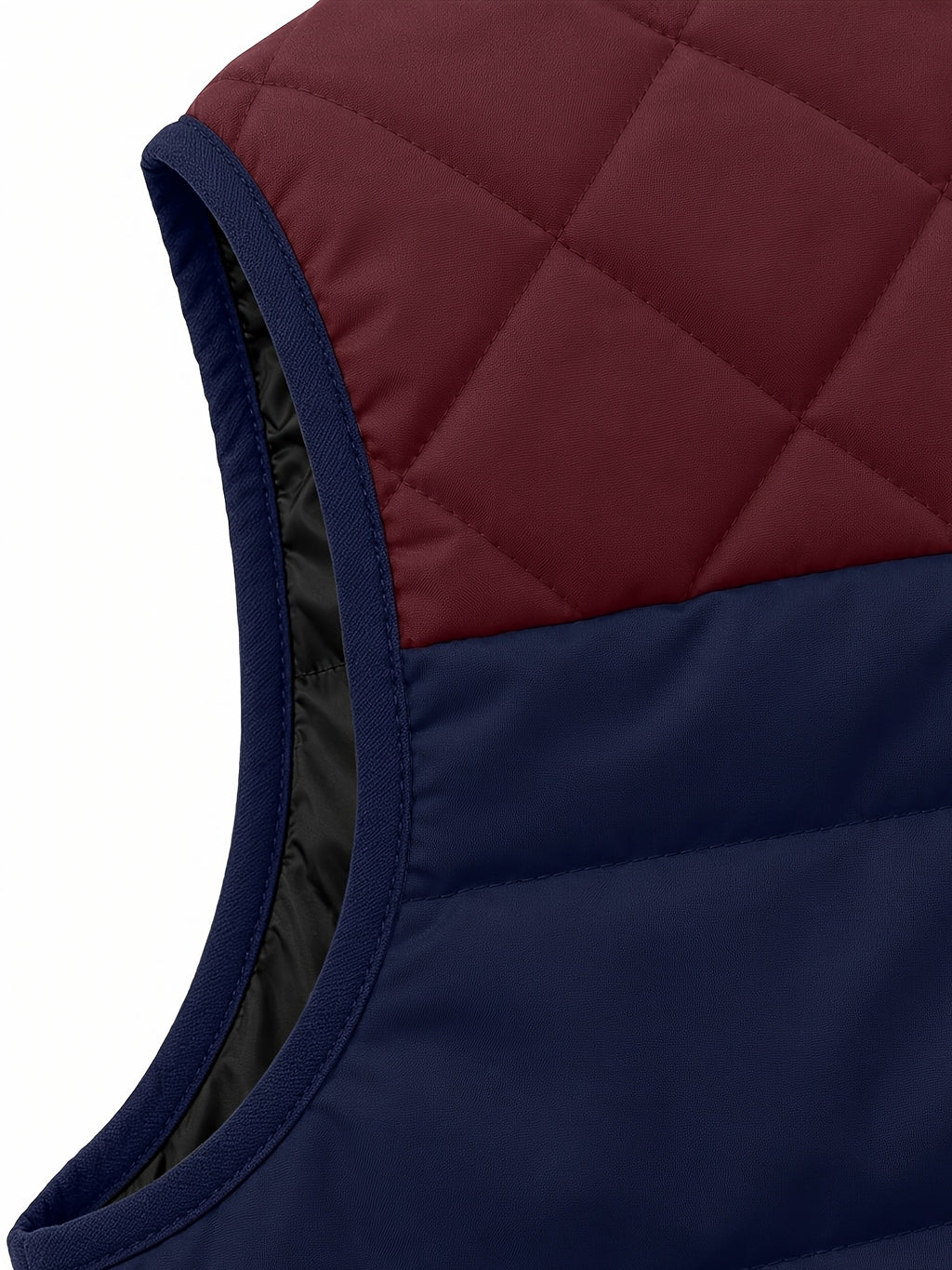 Veste matelassée, coupe-vent, à col montant, col montant, détail du vêtement
