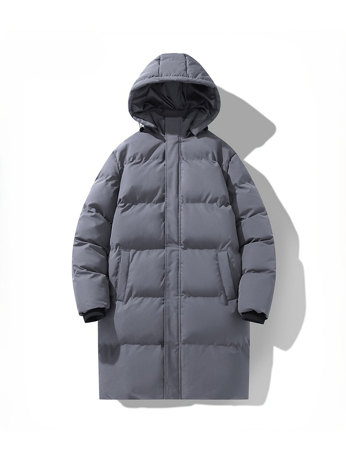 Manteau matelassé pour homme, à capuche, blanc