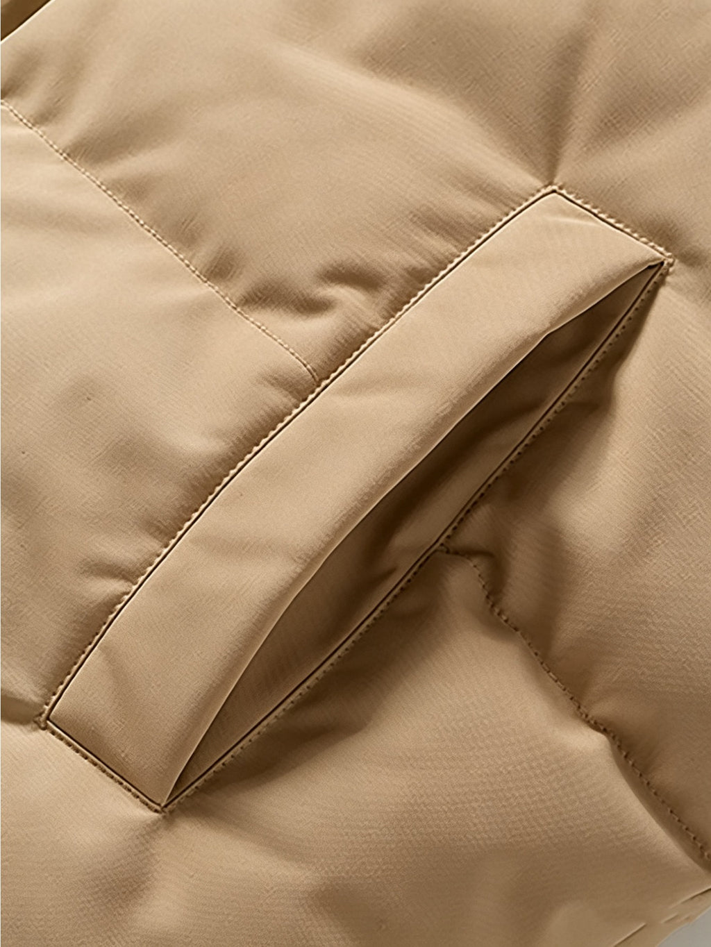 Veste long pour homme, à col montant, café léger