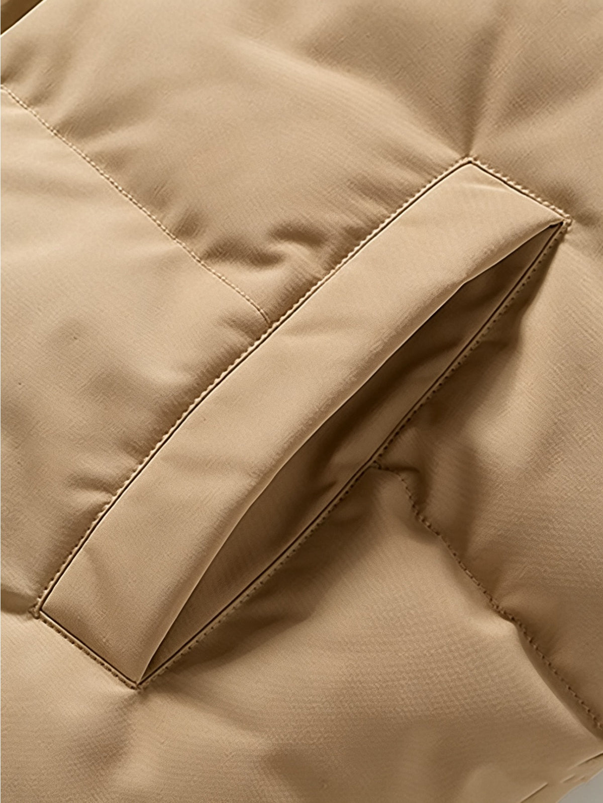 Veste long pour homme, à col montant, café léger