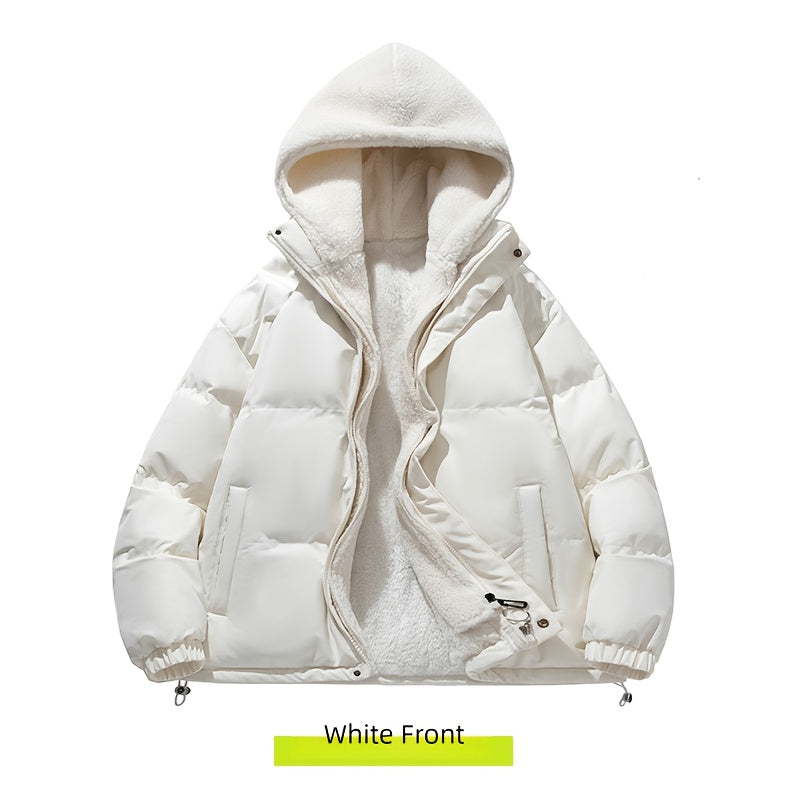 Veste matelassée pour homme, à capuche, rose