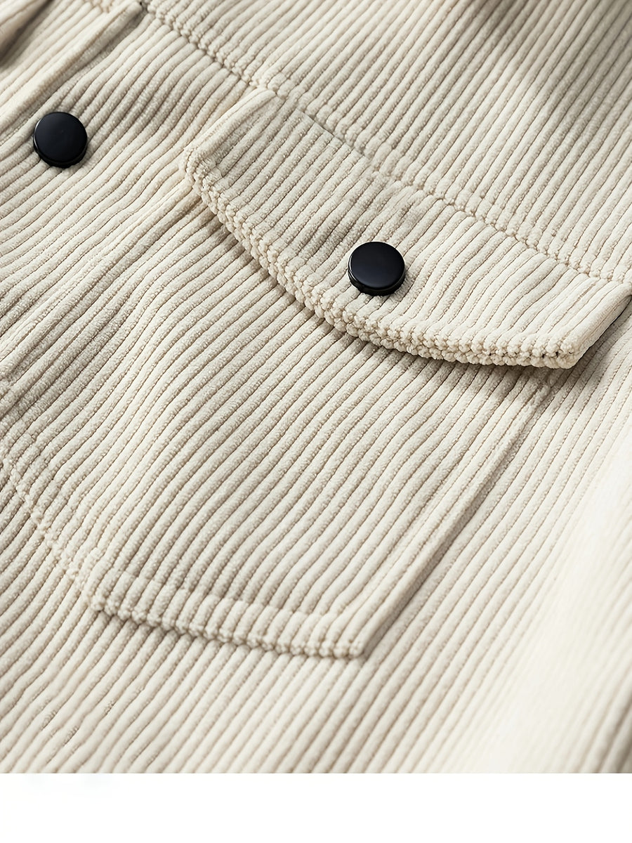Veste, velours côtelé, à revers, détail du vêtement