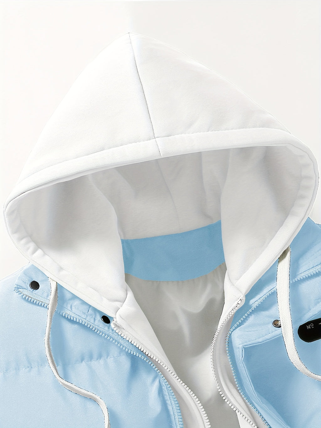 Veste pour homme, à capuche, bleu clair