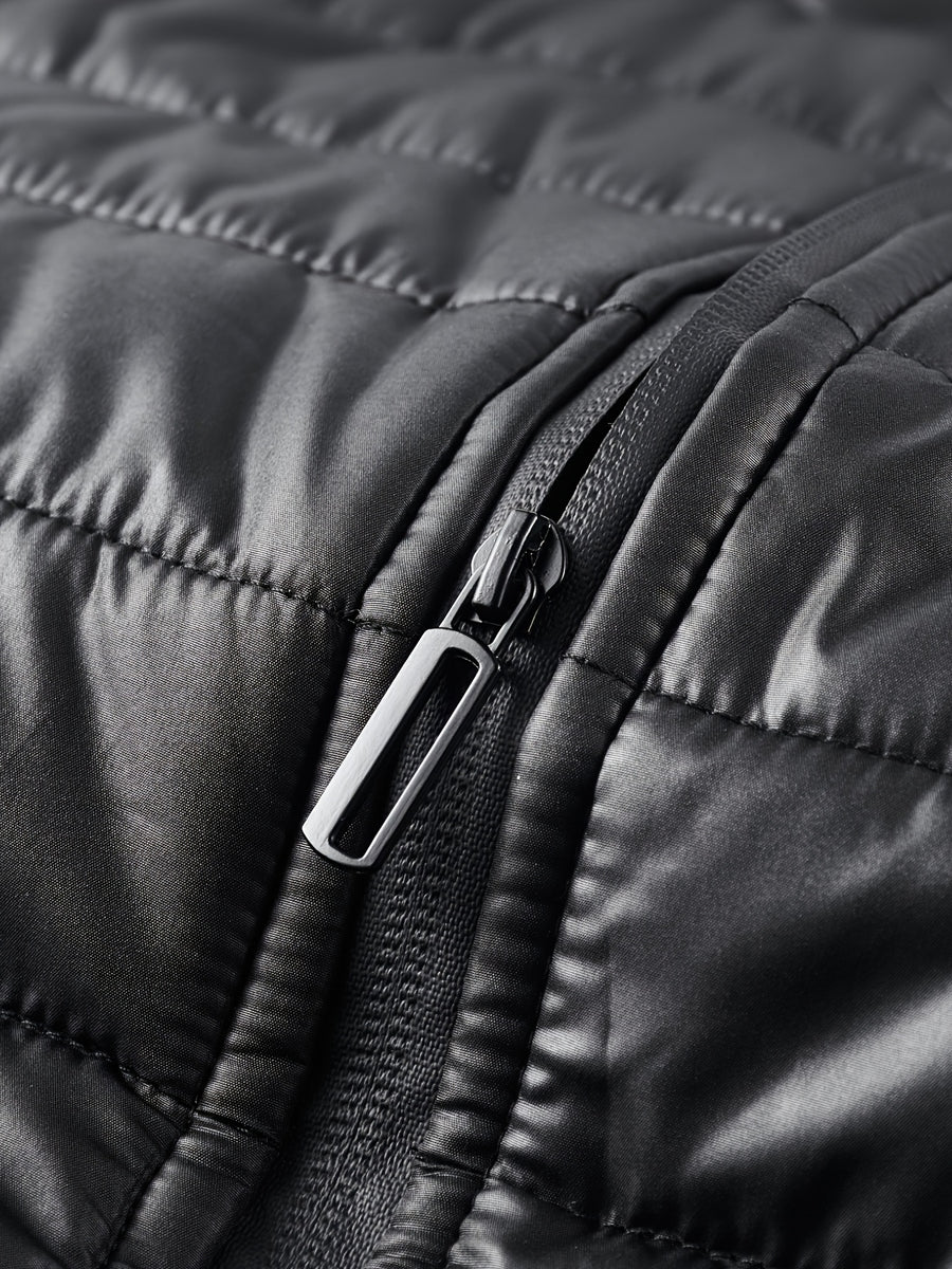 Gilet Homme Couleur Unie Col Montant, Cardigan Léger Sans Manches Automne Hiver, Veste Matelassée Décontractée pour les Trajets Quotidiens, Adaptable à Toute Occasion, photo 8