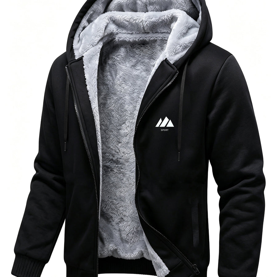 Veste en fausse fourrure long, polaire, à capuche, coloris noir