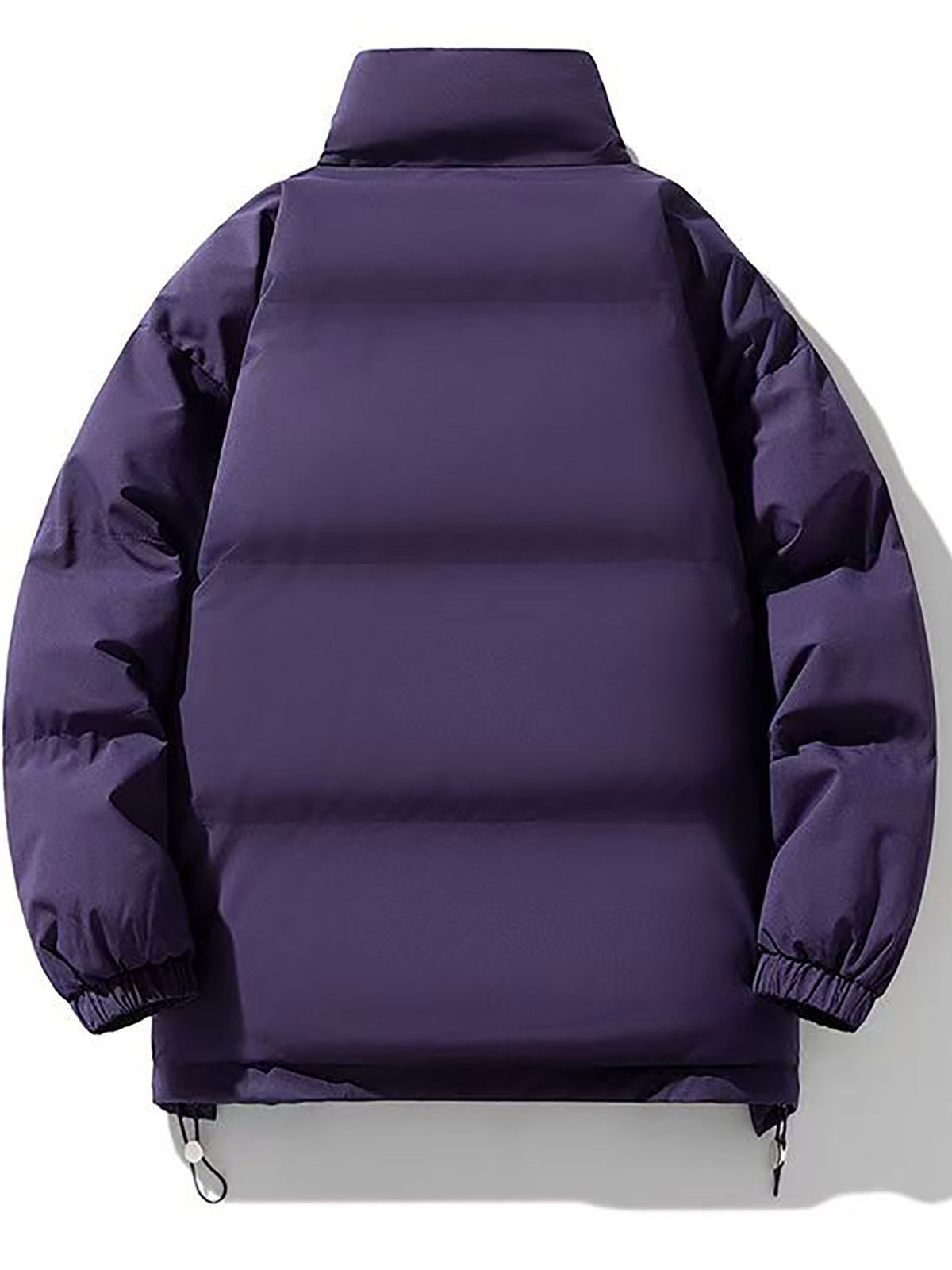 Veste matelassée pour homme, coupe-vent, à col montant, violet