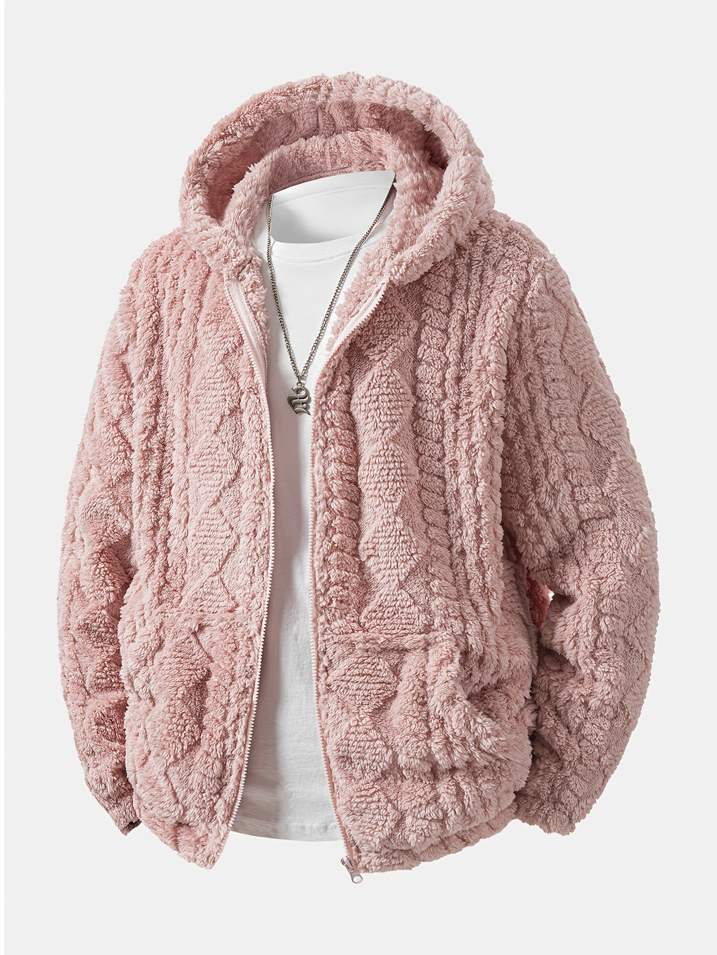 Veste long pour homme, à capuche, chameau