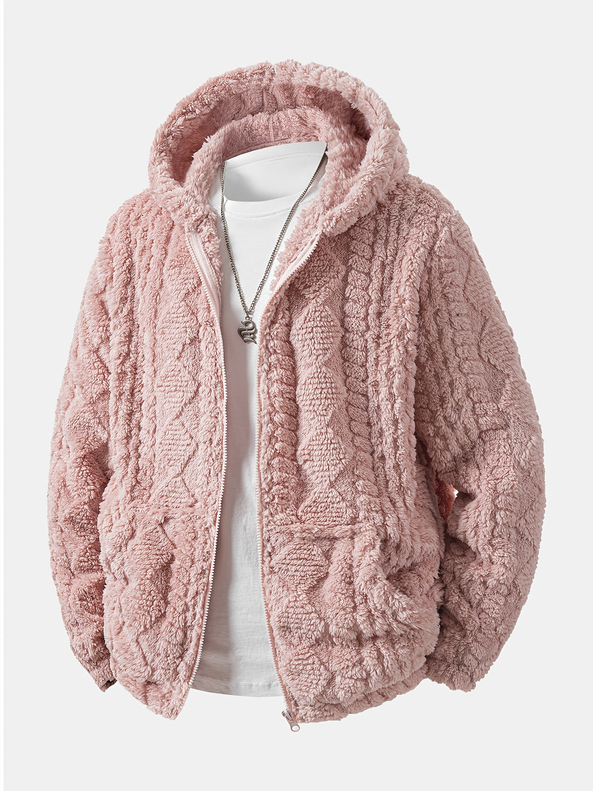 Veste long pour homme, à capuche, chameau