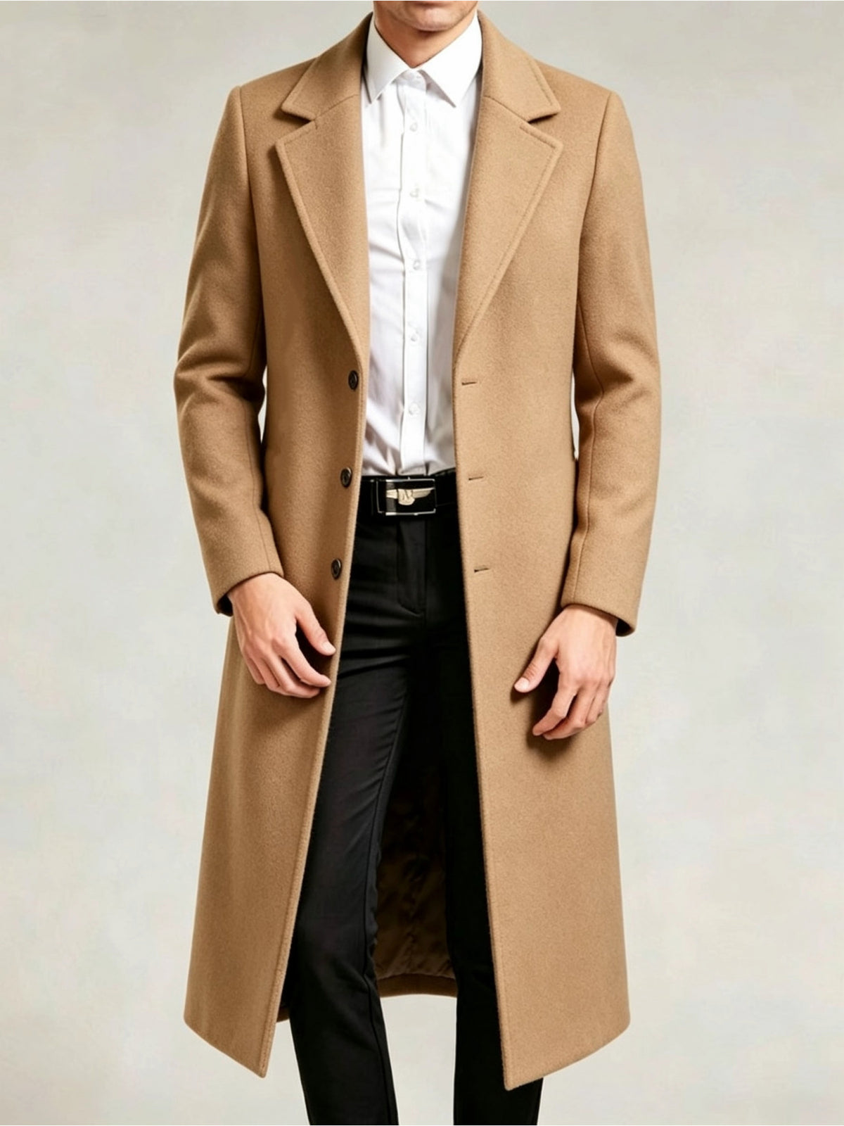 Trench pour homme, à revers, modele 6