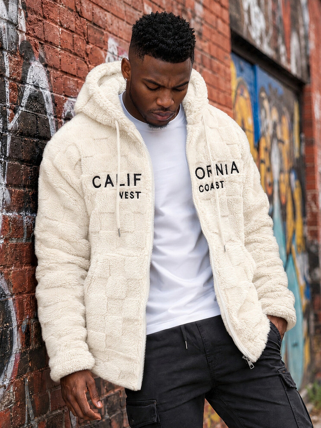Veste matelassée pour homme, polaire, à capuche, vert clair