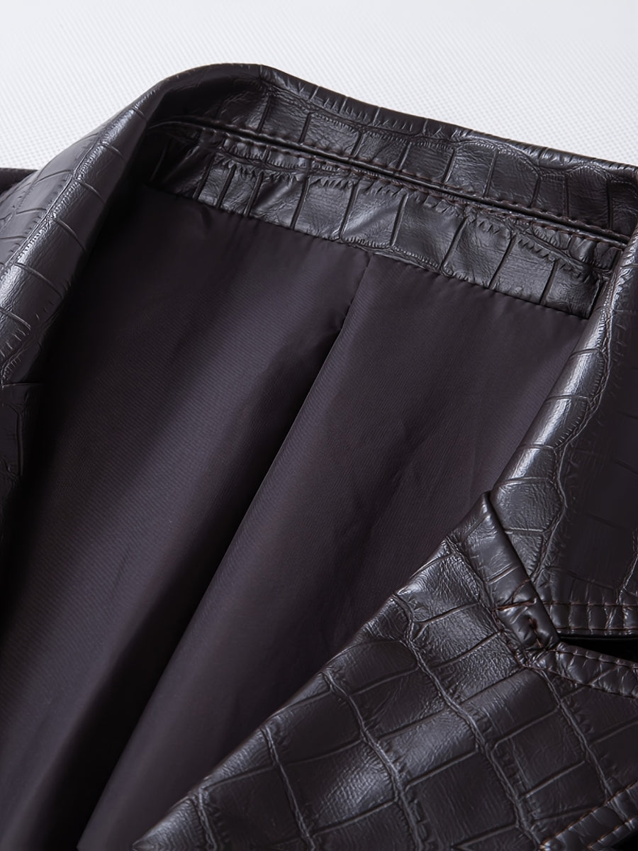 Veste long, grandes tailles, à revers, détail du vêtement